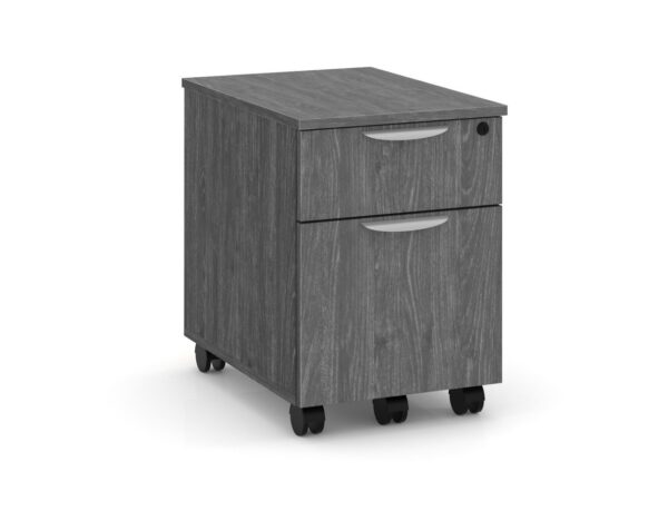 PL1007 Locking Mobile Box File Pedestal - Newport Grey