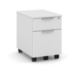 PL1007 Locking Mobile Box File Pedestal - White