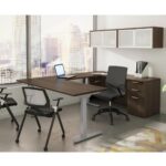 L Shaped Standing Desk with Storage - Package 5-MO