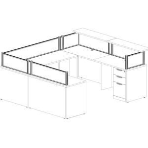 Borders Plus U Shaped Reception Desk - Package C6 - Image 2