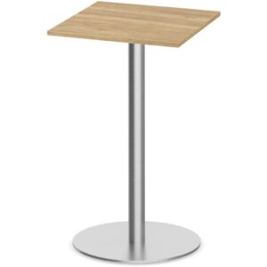 Square Bistro Table with Round Metal Base - Image 4