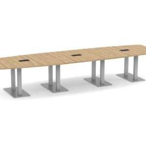 Palmer Brushed Double Base Boardroom Table - Image 4