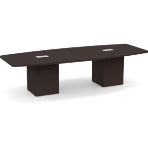 Cube Base Boat Shaped Boardroom Table - Image 3