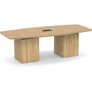 Cube Base Boat Shaped Boardroom Table - Image 6