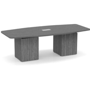 Cube Base Boat Shaped Boardroom Table - Image 5