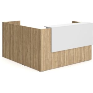 L Shaped Reception Desk with Reception Ledge Package - B9 - Image 4
