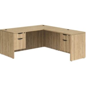 Classic L Shaped Desk with Two Box / File Storage Pedestals - Image 2
