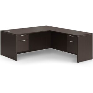 Classic L Shaped Desk with Two Box / File Storage Pedestals - Image 7