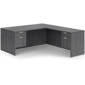 Classic L Shaped Desk with Two Box / File Storage Pedestals - Image 6
