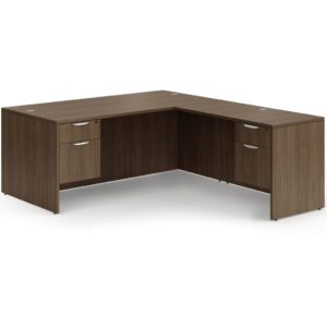 Classic L Shaped Desk with Two Box / File Storage Pedestals - Image 4