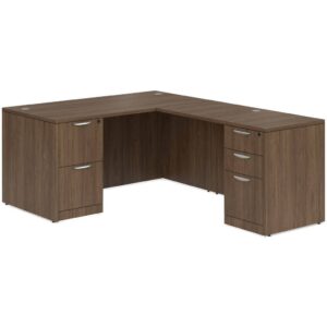 Classic L Shaped Desk with Two Full Storage Pedestals - Image 7