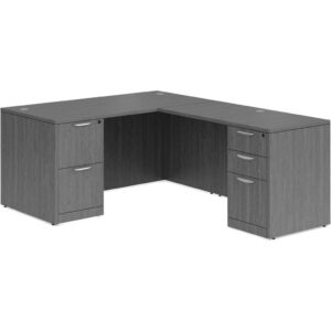 Classic L Shaped Desk with Two Full Storage Pedestals - Image 4