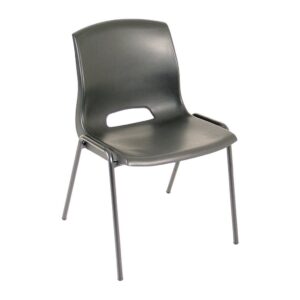 mult-purpose polypropylene stacking chair - black