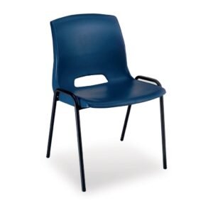 multi-purpose polypropylene stacking chair - blue
