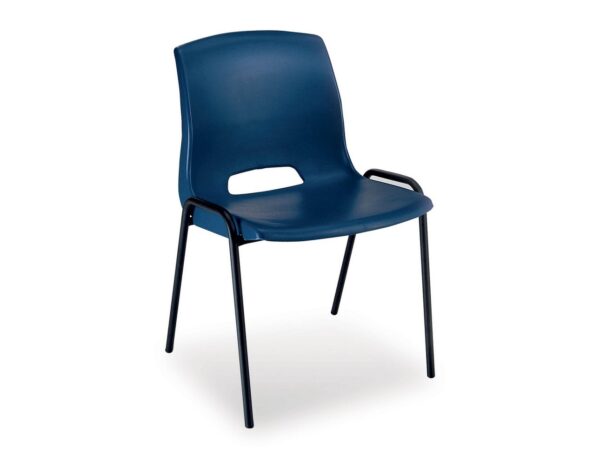multi-purpose polypropylene stacking chair - blue