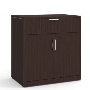 38"H Locking Double Door Cabinet with Buffet Drawer - Image 6