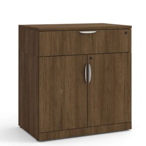 38"H Locking Double Door Cabinet with Buffet Drawer - Image 5