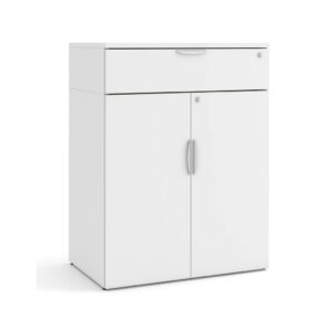 46.5"H Locking Double Door Cabinet with Buffet Drawer - Image 3