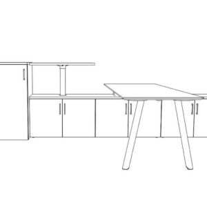 Fixed Desk with Storage - Image 3