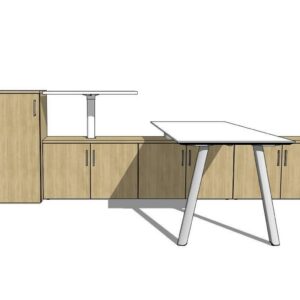 Fixed Desk with Storage - Image 4